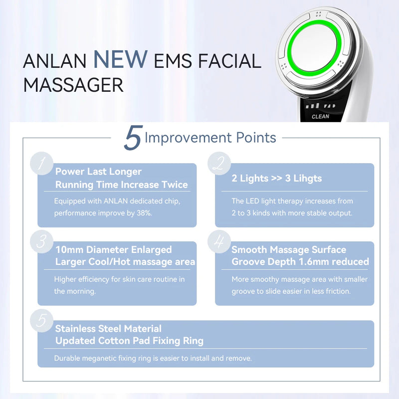 Anlan C812A - Aparelho Facial 7 em 1 para Cuidados com a Pele