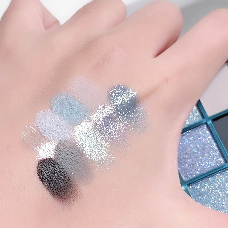 Paleta de Sombras Smoky Eye - 9 Cores Profissionais para um Look Punk e Sofisticado