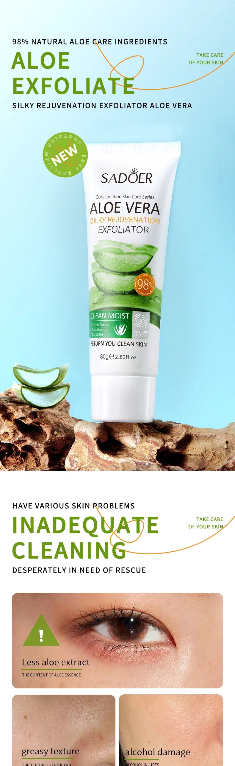 Creme Esfoliante e Hidratante Imagens - Aloe Vera - 1 Unidade (80ml)