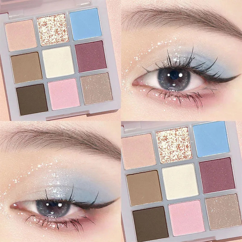 Paleta de Sombras Smoky Eye - 9 Cores Profissionais para um Look Punk e Sofisticado