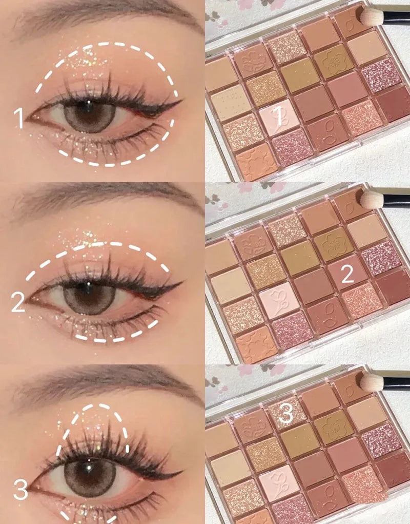 Paleta de Sombras Multifuncional - Cores Vibrantes e Longa Duração