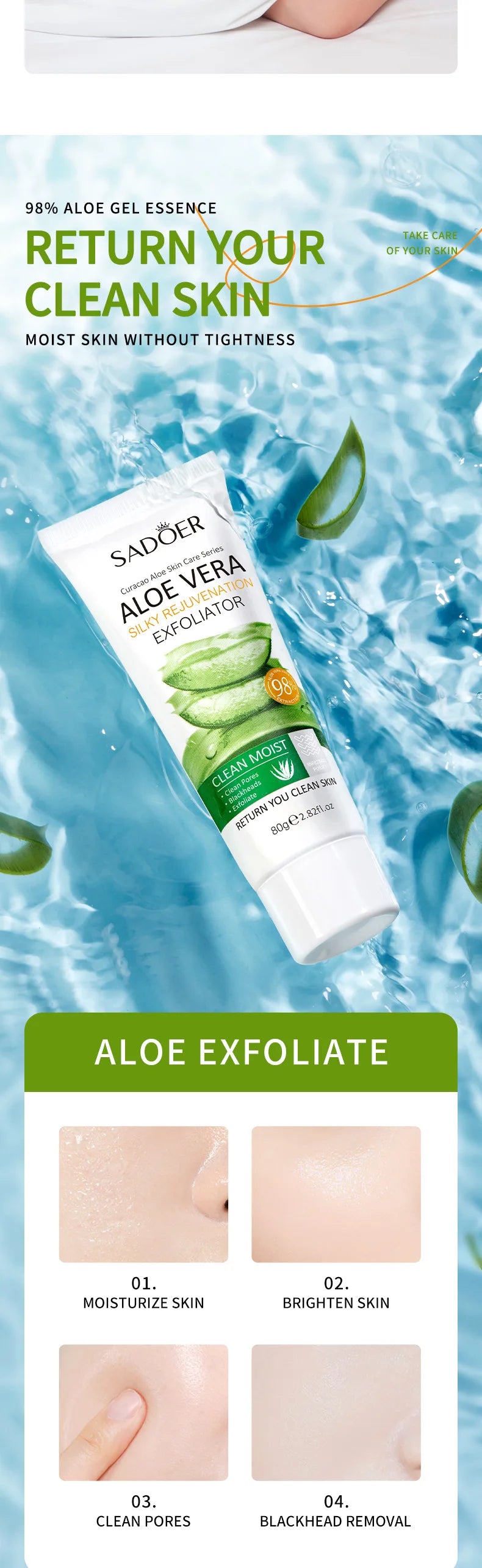 Creme Esfoliante e Hidratante Imagens - Aloe Vera - 1 Unidade (80ml)