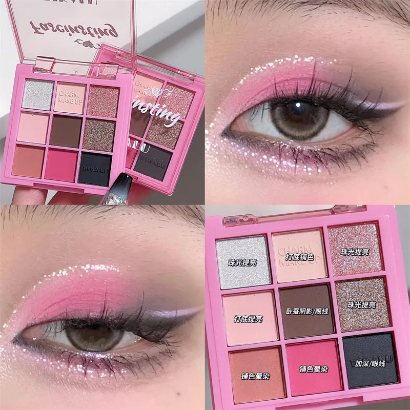 Paleta de Sombras Smoky Eye - 9 Cores Profissionais para um Look Punk e Sofisticado