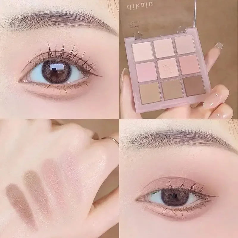 Paleta de Sombras Brilhantes - 9 Cores Peroladas e Encantadoras