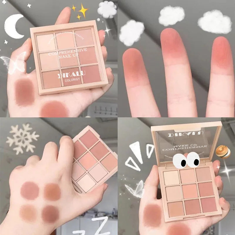 Paleta de Sombras Smoky Eye - 9 Cores Profissionais para um Look Punk e Sofisticado